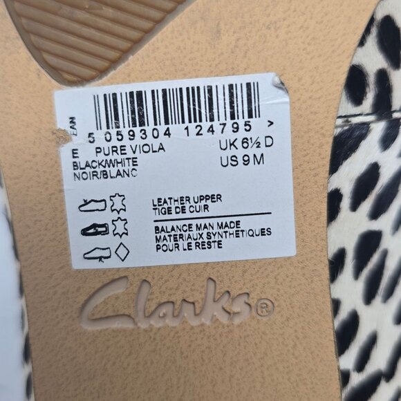 Clarks Pure Viola Animal Print Slip-On Loafers Women's 9M - Picture 6 of 7